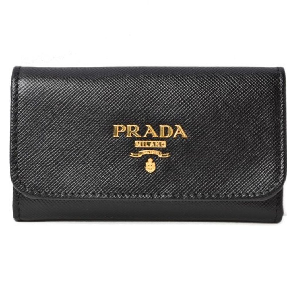 Prada Key Case Holder 6 Rings 1 Pg222 Black